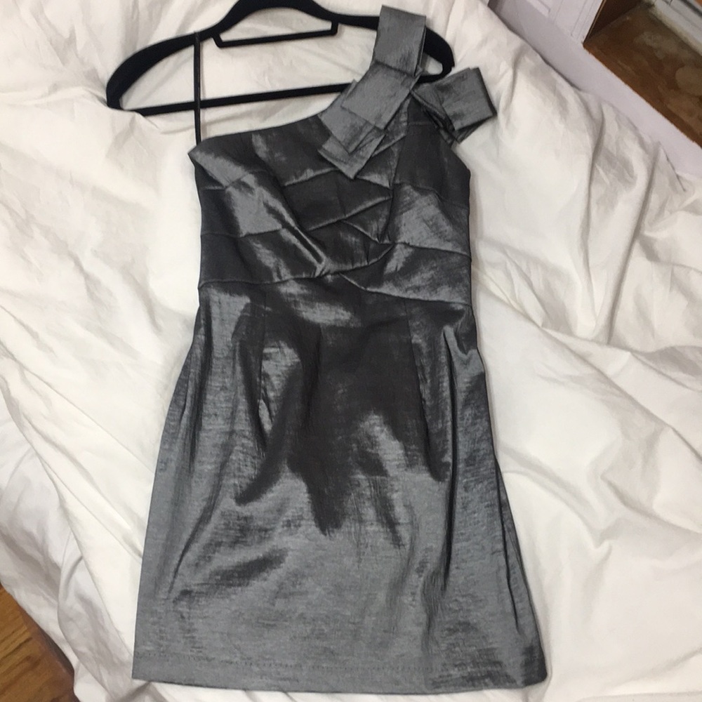 Jessica McClintock one shoulder cocktail dress